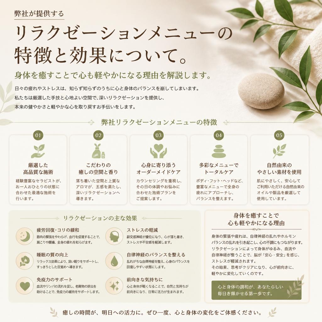 リラクゼーションの力