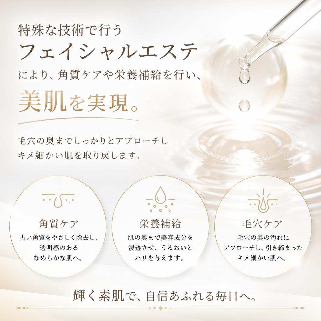 美肌効果の高いフェイシャルエステ