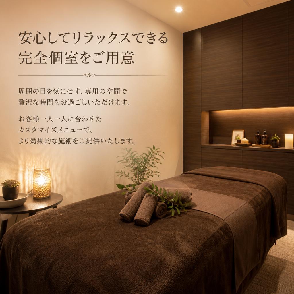 完全個室の贅沢な時間