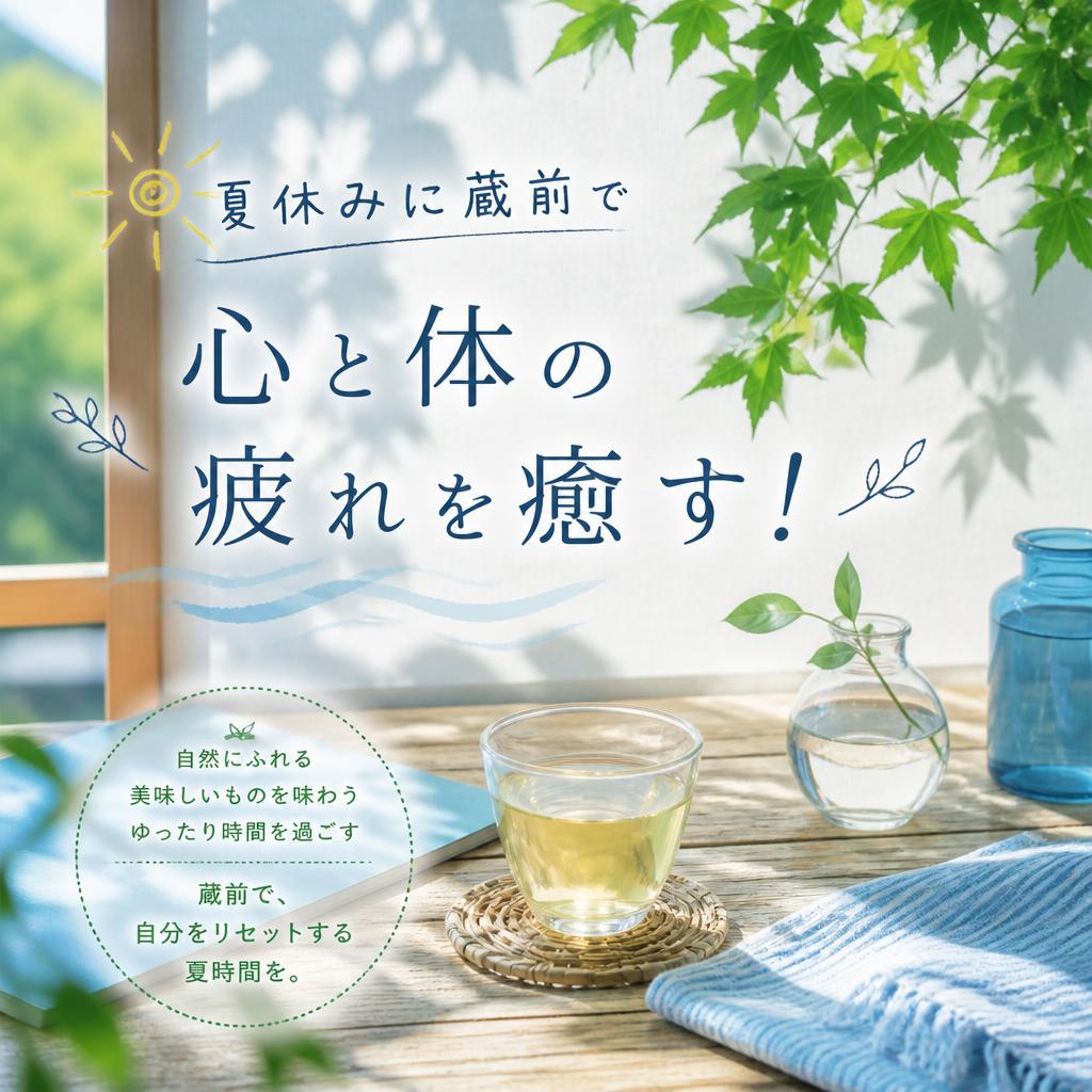 夏休みに蔵前で心と体の疲れを癒す！