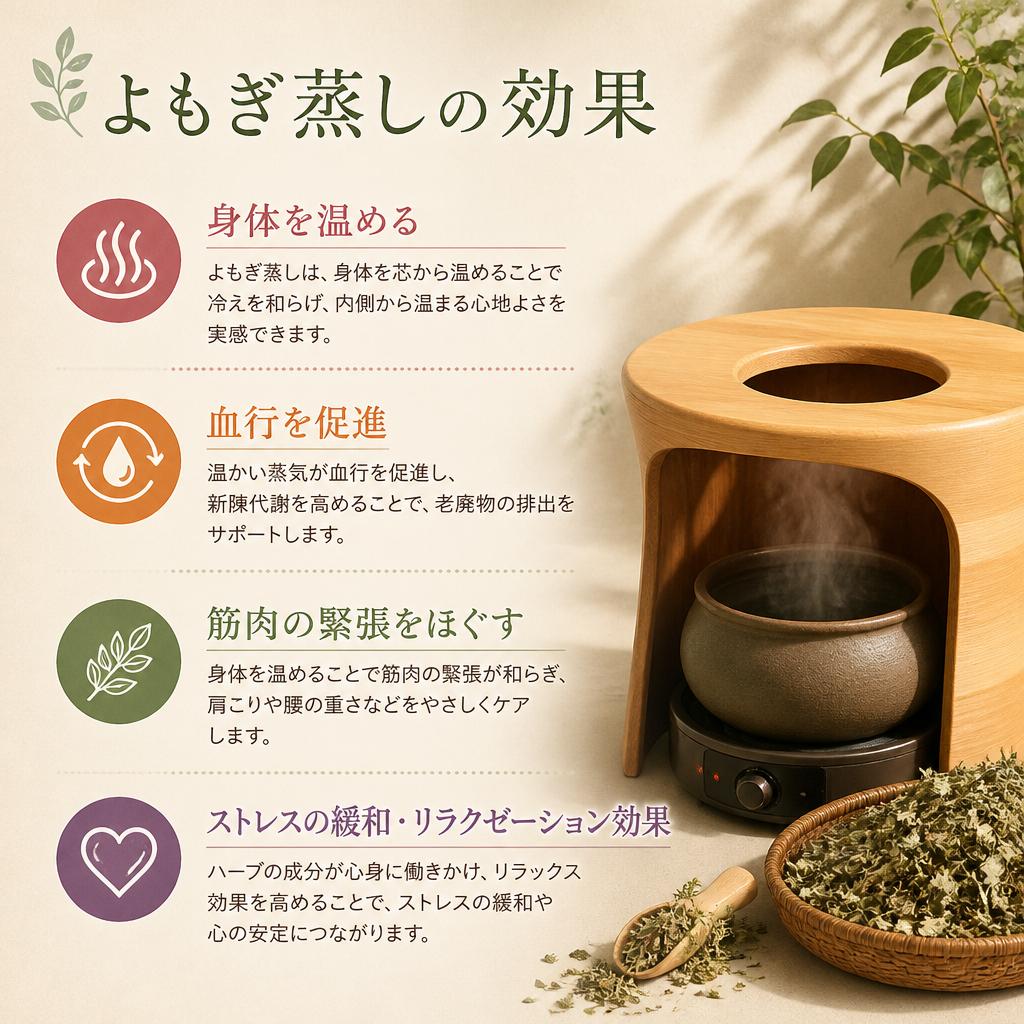 よもぎ蒸しセラピーのメリット