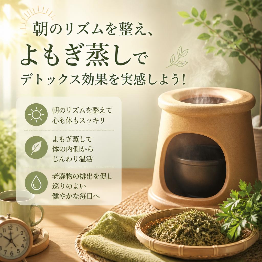 朝のリズムを整え、よもぎ蒸しでデトックス効果を実感しよう！