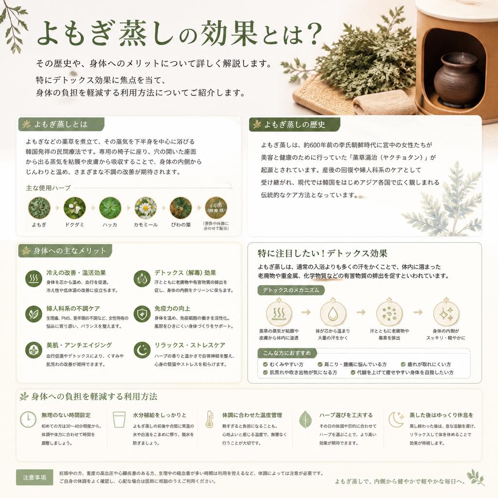 よもぎ蒸しの魅力とデトックス効果