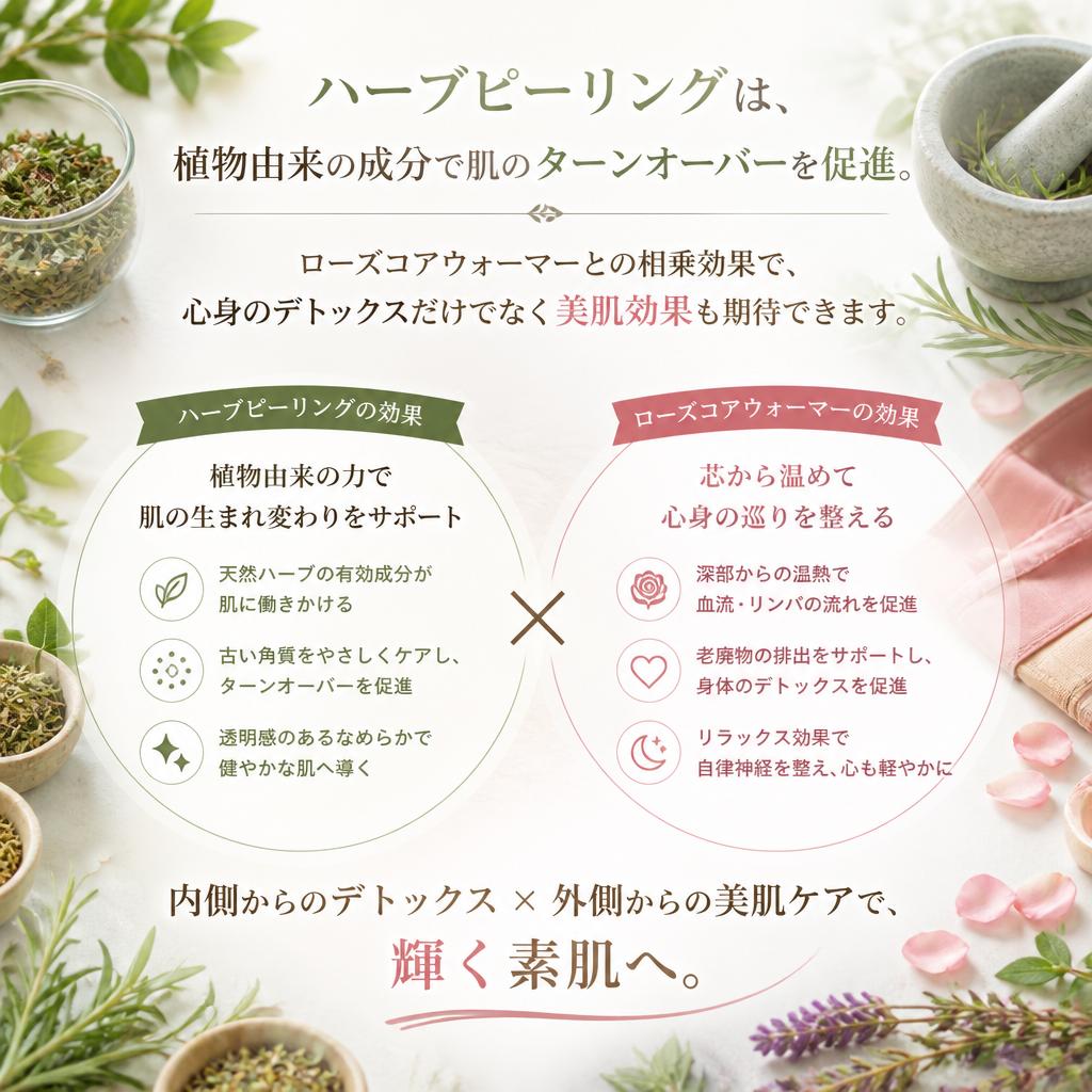 美容効果抜群のハーブピーリングとの組み合わせ