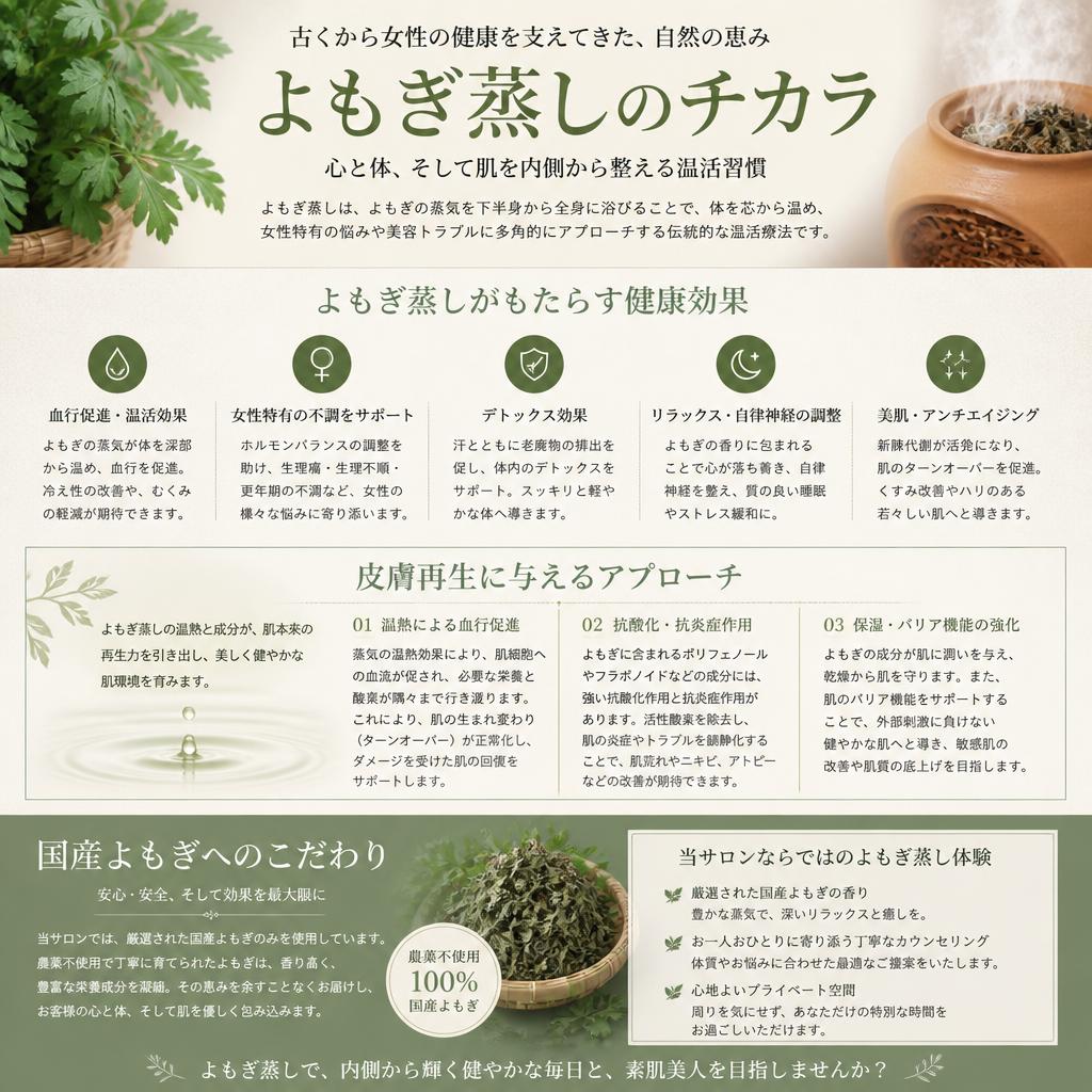効果的なよもぎ蒸しの魅力