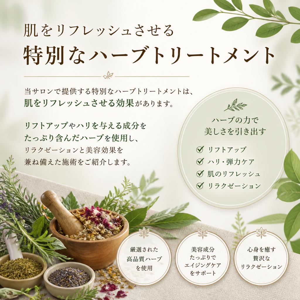 特別なハーブトリートメントの効果