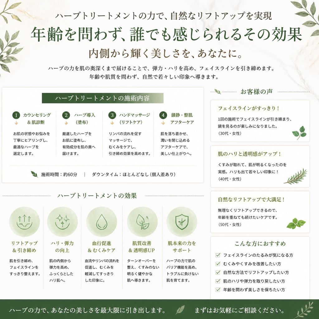 リフトアップで魅力的な笑顔を